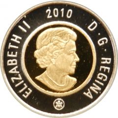 2 Dollars - Elizabeth II Polar bear, Gold plated Silver