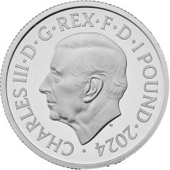 1 Pound - Charles III The Lion and The Eagle; Silver Proof