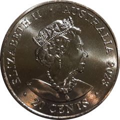 20 Cents - Elizabeth II Posthumous, 6th Portrait - AC/DC - 45th Anniversary
