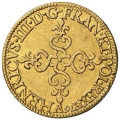 1/2 Gold Ecu with sun - Henry III Piedfort