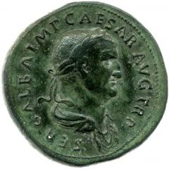 Sestertius - Galba S C, Victory