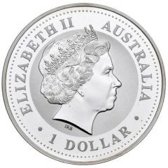 1 Dollar - Elizabeth II 4th Portrait - Australian Kookaburra - New Hampshire Privy
