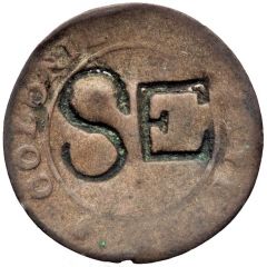 1 Stuiver `Cayenne-stuiver` Countermark C12 excuse - French Occupation