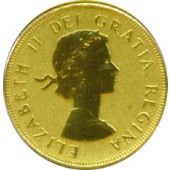 10 Dollars - Elizabeth II Maple leaves and 1st Effigy