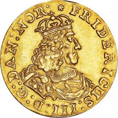 1 Ducat - Frederik III Cross monogram type 3
