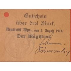 3 Mark Neustadt in Westpreußen