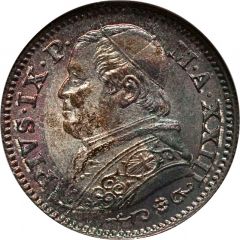 10 Soldi / 50 Centesimi - Pius IX P· M·