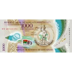1000 Vatu 40 Years of Independence