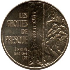 Jeton touristique - Monnaie de Paris - Les grottes de Presque