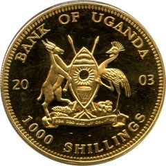 1000 Shillings John Paul II, brass