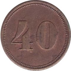 40 Pfennig Werth-Marke