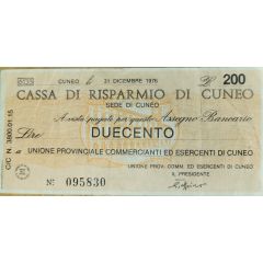 200 Lire Cassa di Risparmio di Cuneo
