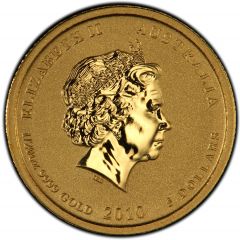 5 Dollars - Elizabeth II 4th Portrait - Year of the Tiger - Gold Bullion Coin
