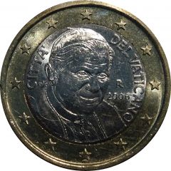 1 Euro - Benedictus XVI 1st map