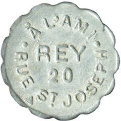 25 centimes - A l`ami Rey - Paris [75]