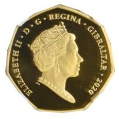 50 Pence - Elizabeth II VE-Day, Gold Proof
