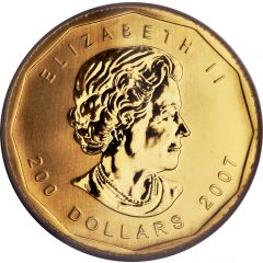 200 Dollars - Elizabeth II Maple leaf 99999, Test