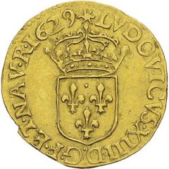 1/2 Gold Ecu with sun - Louis XIII