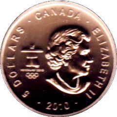 5 Dollars - Elizabeth II Hockey Player, Silver
