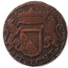 1 Duit Arms with dots, piedfort