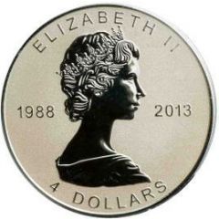 4 Dollars - Elizabeth II Fractional Silver Maple Leaf