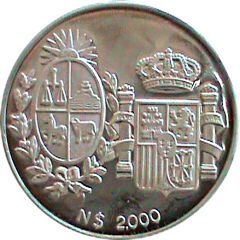 2000 Nuevos Pesos Visit of Spanish King and Queen