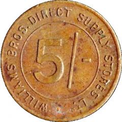 5 Shillings - Williams Bros. Direct Supply Stores Ltd