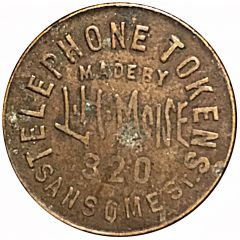 Telephone Token - L. H. Moise San Francisco, California