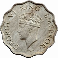 1 Anna - George VI 2nd portrait, large crown, low relief
