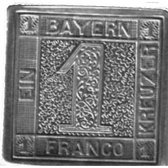 Stamp 1 Kreuzer Bayern