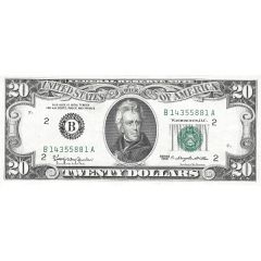 20 Dollars Federal Reserve Note, small portrait
