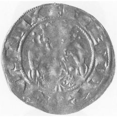 Denier - Henry V Goslar mint, raised hands
