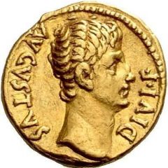 Aureus - Augustus IMP XII ACT, Apollo