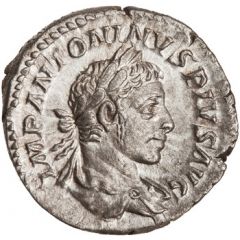 Denarius - Elagabalus P M TR P IIII COS III P P, Sol