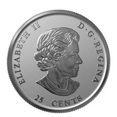 25 Cents - Elizabeth II Heraldic emblems of Quebec