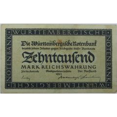 10 000 Mark Württembergische Notenbank