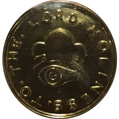 Replica - 5 Dollars Clasped Hands, Mormon Gold