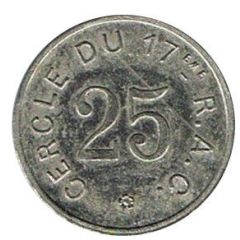 25 cts - Cercle du 17eme R.A.C