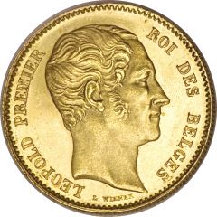 25 Francs - Léopold I Reeded Edge