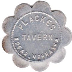 25 Cents - Plackes Tavern Edgar, Nebraska