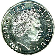5 Pounds - Elizabeth II Gibraltar Chronicle 200 Years