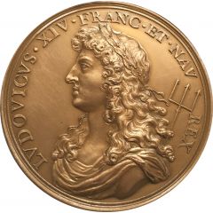 Medal - Louis XIV Re-establishment of the French naval forces, modern restrike