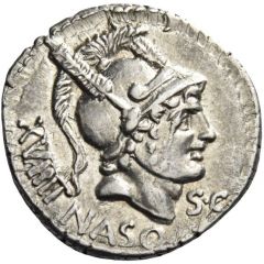 Denarius L. Axius Naso, NASO S•C/L•AXSIVS•L•F