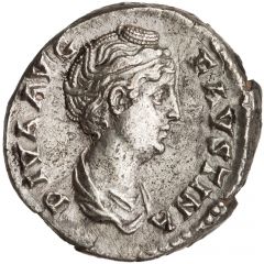 Denarius - Faustina the Elder and Antoninus Pius CONCORDIAE