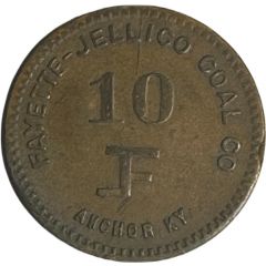 10 Cents - Fayette - Jellico Coal Company Anchor, Kentucky