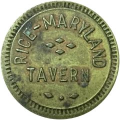 5 Cents - Rice Maryland Tavern Trade - Round