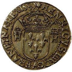 Double Gold Ecu with sun - Henry IV
