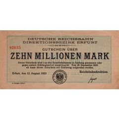 10 000 000 Mark Reichsbahndirektion