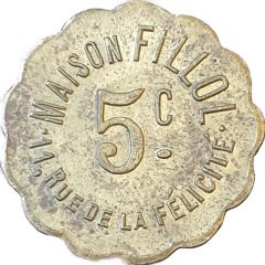 5 centimes Maison Fillol - Paris [75]