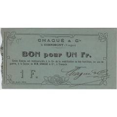 1 Franc - Caisse Chagué and Cie Cornimont [88]